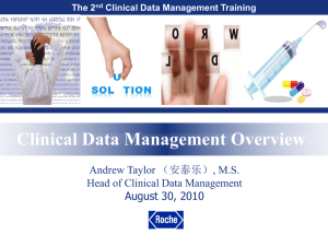 Principles of Clinical Data Management