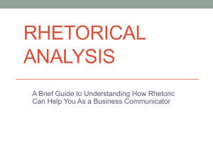 A Brief Guide to Rhetorical Analysis
