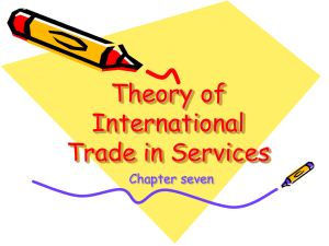 Theory of International Trade in Services