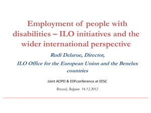 Vocational Training – Persons with Disabilities: International