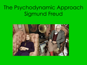The Psychodynamic Approach Sigmund Freud