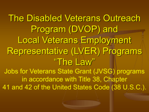 LVER Duties VPL 07-05 - National Veterans` Training Institute