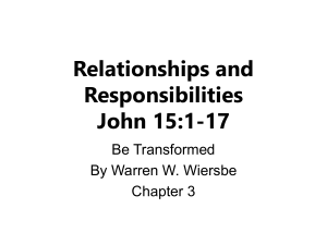 Be Transformed, Chapter 3 - Deaf Liberty Baptist Church