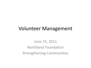PowerPoint: Volunteer Management