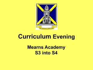Curriculum Evening presentation