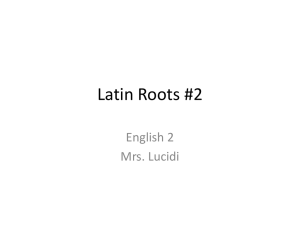 Latin Roots #2