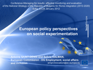 ESF and Social innovation and social experimentation