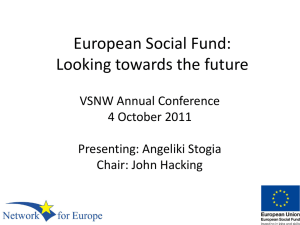 European Social Fund - Voluntary Sector North West