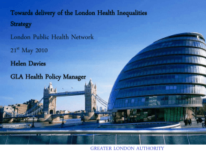 Title of slideshow here - London Public Health Network