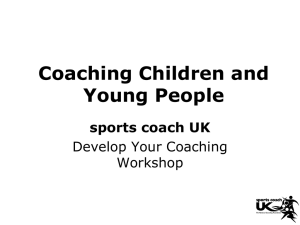 Coaching Children and Young People sports coach UK