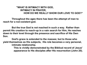 Harry Cobb – Intimacy with God. Powerpoint Lesson