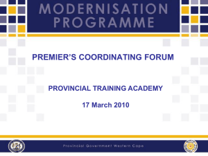 PCF Provincial Training Academy