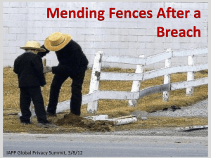 Mending Fences After a Breach - Centre for Information Policy
