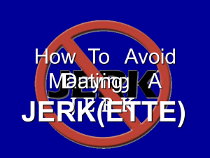 How To Avoid Marrying A Jerk