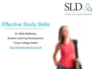 Effective_Study_Skills - Student Learning Development