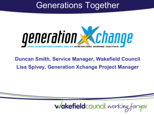 Generations Xchange Wakefield - Centre For Intergenerational
