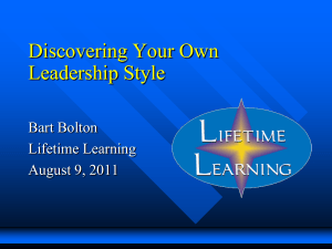 Discovering Your Own Leadership Style