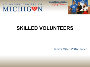 SKILLED VOLUNTEERS - Volunteer Centers of Michigan