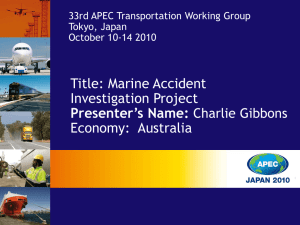 Marine Accident Investigation Capability and Capacity Project