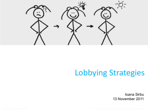 How to develop a lobbying strategy