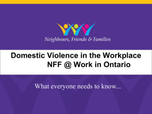 Domestic Violence in the Workplace, Neighbours, Families and