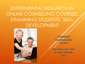 Online Counseling Courses: Evaluating Students