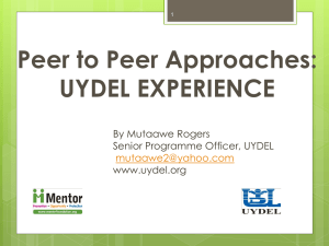 Peer to Peer Presentation Kenya workshop 19th October 2011