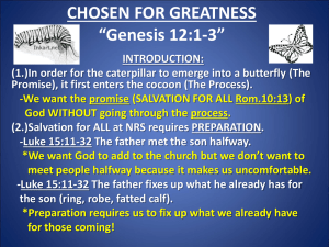 CHOSEN FOR GREATNESS “Genesis 12:1-3”