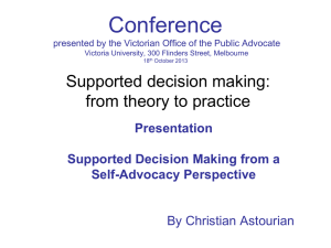 Christian Astourian - Office of the Public Advocate, Victoria, Australia