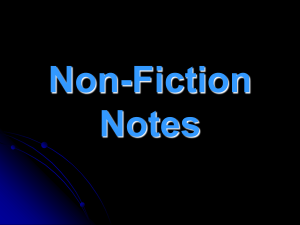 Non-Fiction Notes
