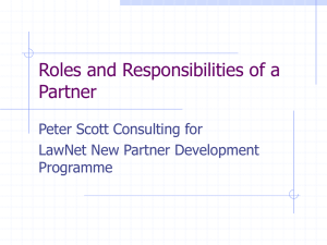 Roles and Responsibilities of a Partner