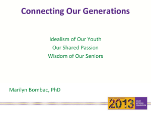 “Connecting Our Generations” PowerPoint Presentation
