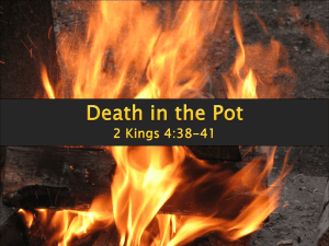 Death in the Pot 2 Kings 4:38-41