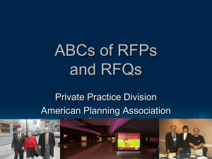 ABCs of RFPs and RFQs - American Planning Association