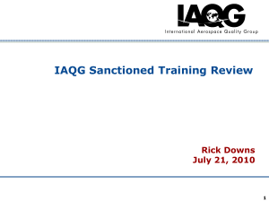 Sanctioned Training