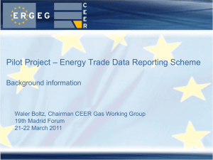 Pilot Project – Energy Trade Data Reporting Scheme