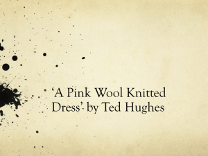 `A Pink Wool Knitted Dress` by Ted Hughes