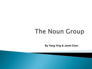 The Noun Group - Courseware - National University of Singapore