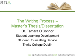 Learning and development thesis