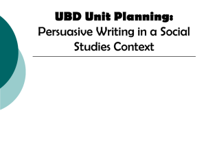 UBD Unit Planning