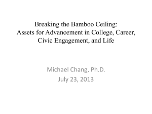 Breaking the Bamboo Ceiling: Assets for Advancement in College