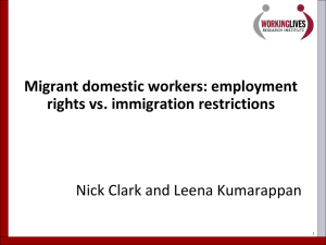 Background: migrant domestic workers