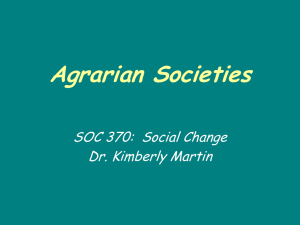 370 Agrarian Societies PowerPoint