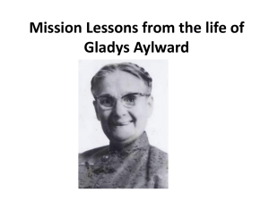 Mission lessons from the life of Gladys Aylward