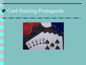 Card Stacking Propaganda