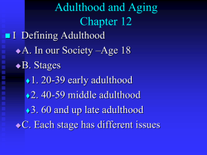 Adulthood and Aging Chapter 12