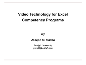 THE EXCEL COMPETENCY PROGRAM AT LEHIGH Who / When