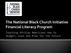 The National Black Church Initiative Financial Literacy Program