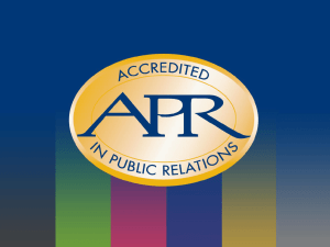 Give yourself - Accreditation in Public Relations