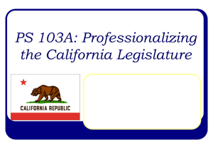 PS 103A: Professionalizing the California Legislature